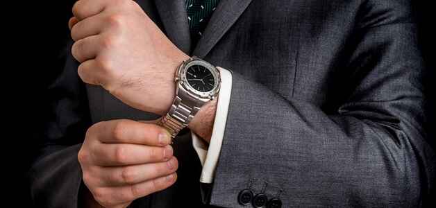 man with luxury watch